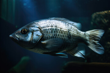 Fish, underwater. Generative AI