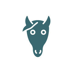 horse head icon. Filled horse head icon from culture and civilization collection. Glyph vector isolated on white background. Editable horse head symbol can be used web and mobile