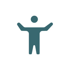 awesome human icon. Filled awesome human icon from feeling and reaction collection. Glyph vector isolated on white background. Editable awesome human symbol can be used web and mobile