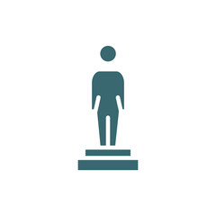 statue icon. Filled statue icon from museum and exhibition collection. Glyph vector isolated on white background. Editable statue symbol can be used web and mobile