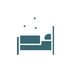 making the bed icon. Filled making the bed icon from behavior and action collection. Glyph vector isolated on white background. Editable making the bed symbol can be used web and mobile