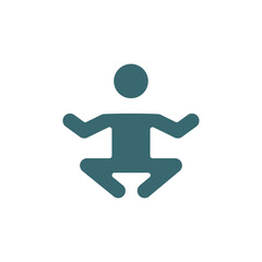 yoga position icon. Filled yoga position icon from behavior and action collection. Glyph vector isolated on white background. Editable yoga position symbol can be used web and mobile