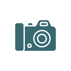 dslr camera icon. Filled dslr camera icon from cinema and theater collection. Glyph vector isolated on white background. Editable dslr camera symbol can be used web and mobile