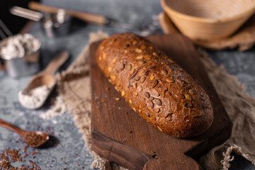 Homemade wholegrain bread