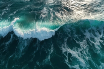 Obraz na płótnie Canvas Fascinating Ocean Waves, created with Generative AI technology