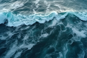 Fototapeta na wymiar Fascinating Ocean Waves, created with Generative AI technology