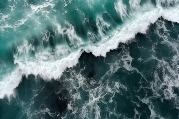 Fototapeta na wymiar Fascinating Ocean Waves, created with Generative AI technology