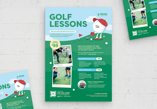 Golf Lessons Flyer Templates