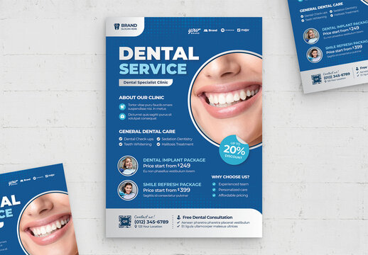 Dental Service Poster Template