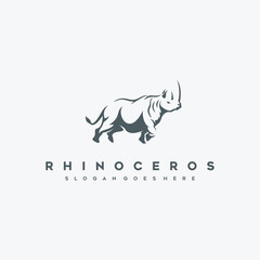 rhino vector logo design inspiration