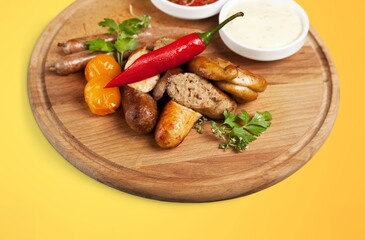 Tasty fresh hot meat dish