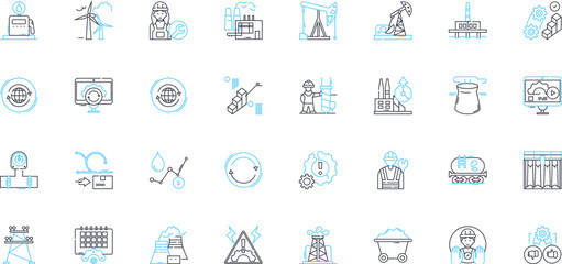 Workshop linear icons set. Training, Seminar, Skill-building, Learning, Collaboration, Leadership, Innovation line vector and concept signs. Creativity,Development,Empowerment outline illustrations