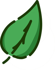 a leaf that is unique and has a green and natural impression with an interesting touch of art