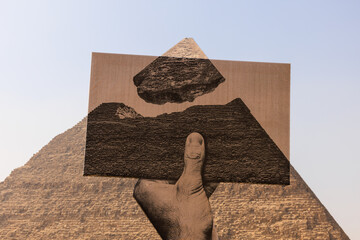 Fototapeta na wymiar Gizeh pyramids near Cairo - Egypt