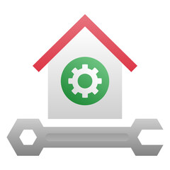 home repair icon, simple flat gradient icon
