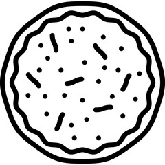 Pizza icons set. Pizza set in linear style.