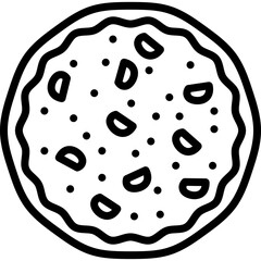 Pizza icons set. Pizza set in linear style.