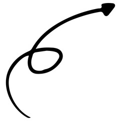 hand drawn arrow on transparent background. PNG