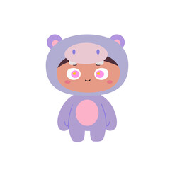 Kids With Animal Costumes_Hippo