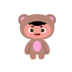 Kids With Animal Costumes_Bear