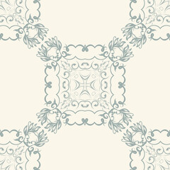 Seamless ornament on background. Floral ornament on background
