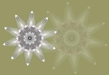 green background with abstract stars