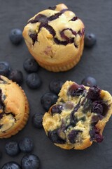 Muffins aux myrtilles