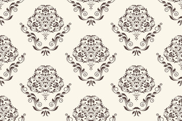 Seamless ornament on background. Floral ornament on background