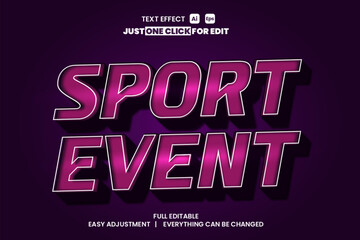 Vector sport day text effect, editable modern easy to edit customize simple and elegant design