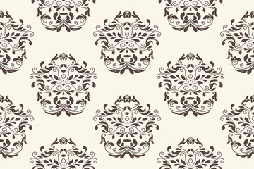 Seamless ornament on background. Floral ornament on background