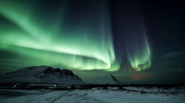 Aurora borealis image was created using Generative AI - generative ai.