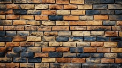 Fototapeta premium Old brick wall, old texture of red stone blocks. Generative Ai