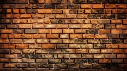 Obraz premium Old brick wall, old texture of red stone blocks. Generative Ai