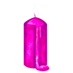 Foto op Aluminium Watercolor illustration pink candle. pink paraffin candle. Romance © NNclipart