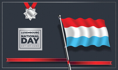 Luxembourg National Day, Vector Template Design