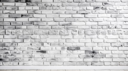 White brick wall, old texture of red stone blocks. Generative Ai