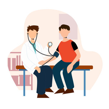 doctor and patient illustration