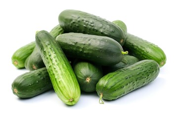 cucumbers on a white