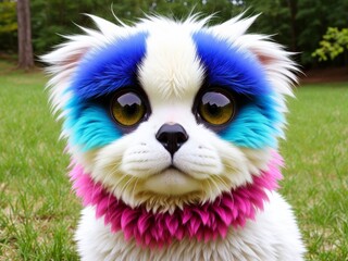 Cute cat with different colors created with generativ ai