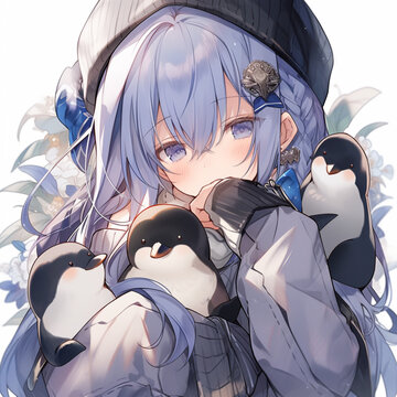 【AI画像】ペンギンと女の子