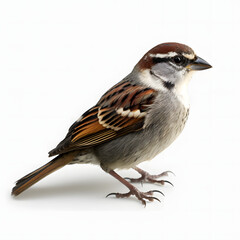 Sparrow isolated on white background