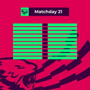 Score update red purple colour background premier league concept. design banner poster vector template for match day big match top famous popular soccer football club team in the world. FA Cup. EFL. 