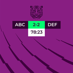 English Premier league scoreboard with purple colour background. football competition concept. Champions league, FA CUP, EFL, SERIE A, BUNDESLIGA, LA LIGA
