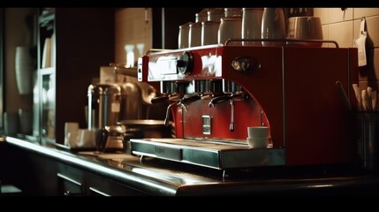 Coffee machine in coffee shop