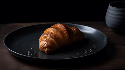 croissant on a plate 