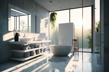 Interor of a modern bathroom