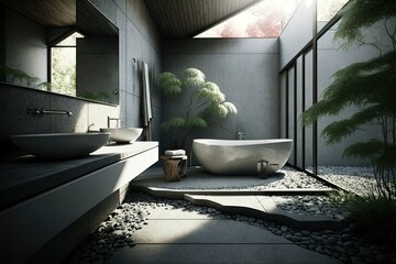 Interor of a modern bathroom