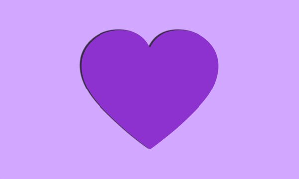 purple heart shape image, valentines day concept