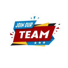 Join our team banner design template. Design for advertising. Business concept. Web elements, Vector.