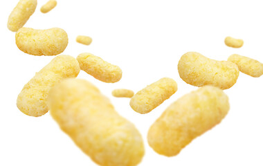 Flying delicious corn sticks, cut out